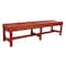 Highwood Usa 6ft Commercial Grade Backless Picnic Bench Outdoor Furniture for Patio, Yard and Garden CM-BENSQ61-RED - alternate 1